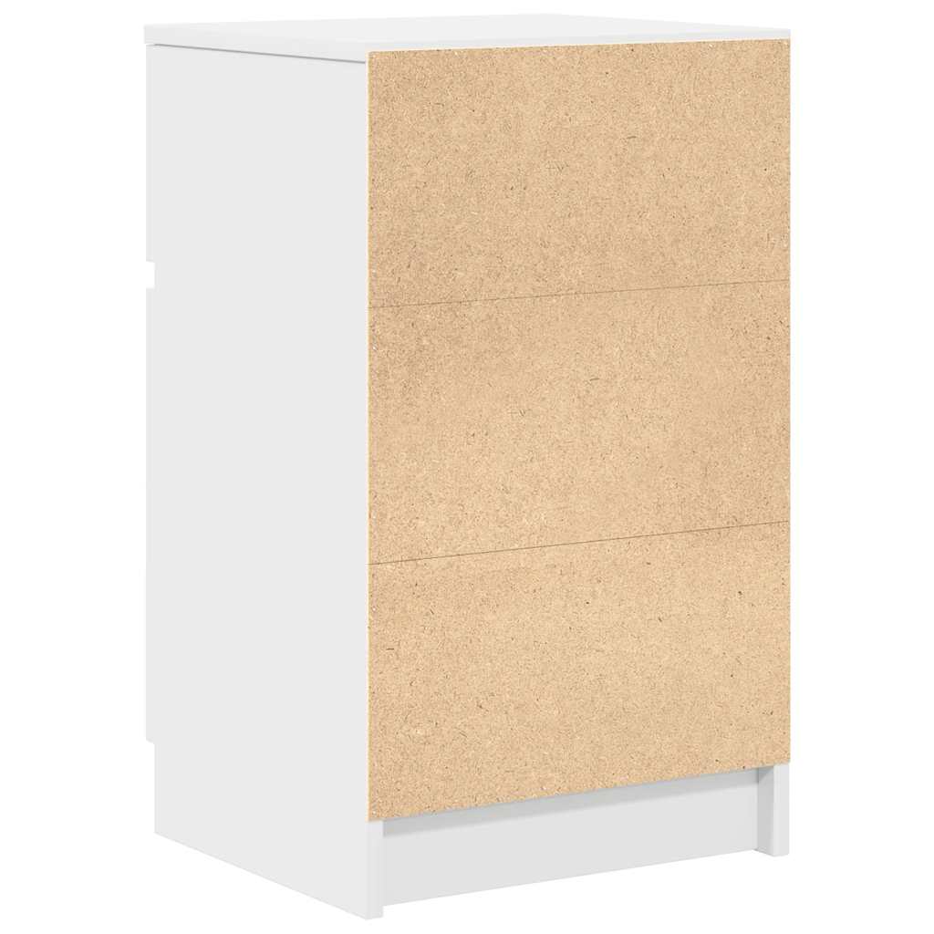 Mesas de cabeceira 2 pcs 39x35x65cm derivados de madeira branco