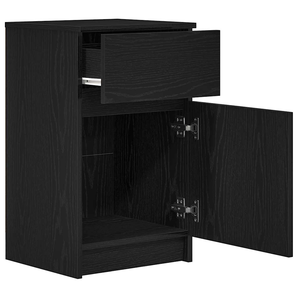 Mesa de cabeceira 39x35x65 cm derivados de madeira preto