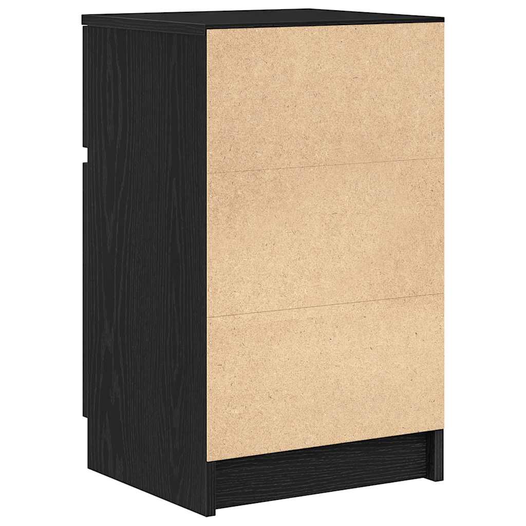 Mesa de cabeceira 39x35x65 cm derivados de madeira preto