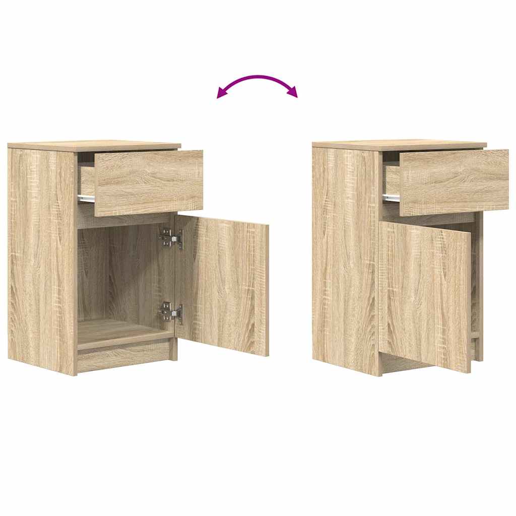 Mesa cabeceira 39x35x65 cm derivados madeira carvalho sonoma