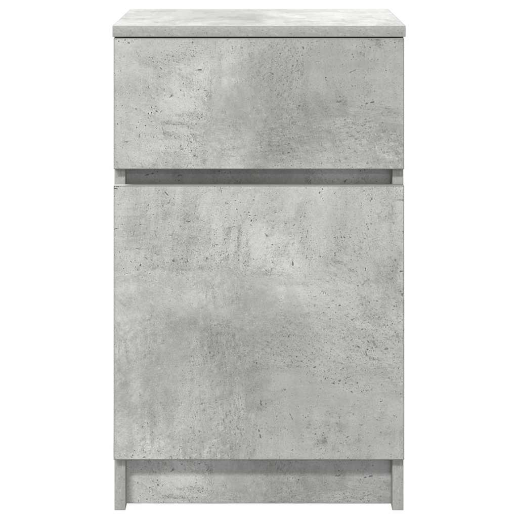 Mesa de cabeceira 39x35x65 cm derivados madeira cinza cimento