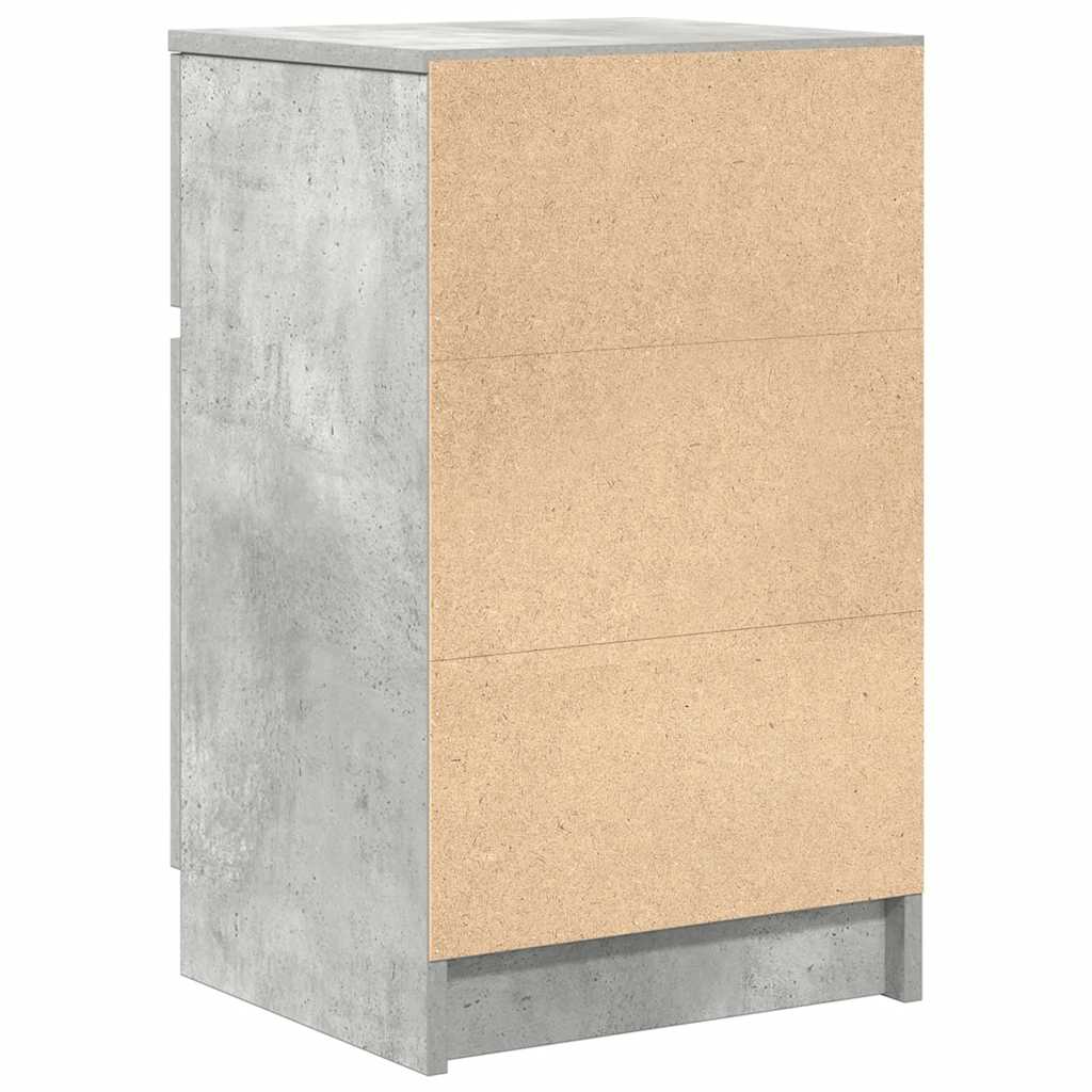 Mesas de cabeceira 2 pcs derivados de madeira cinzento cimento