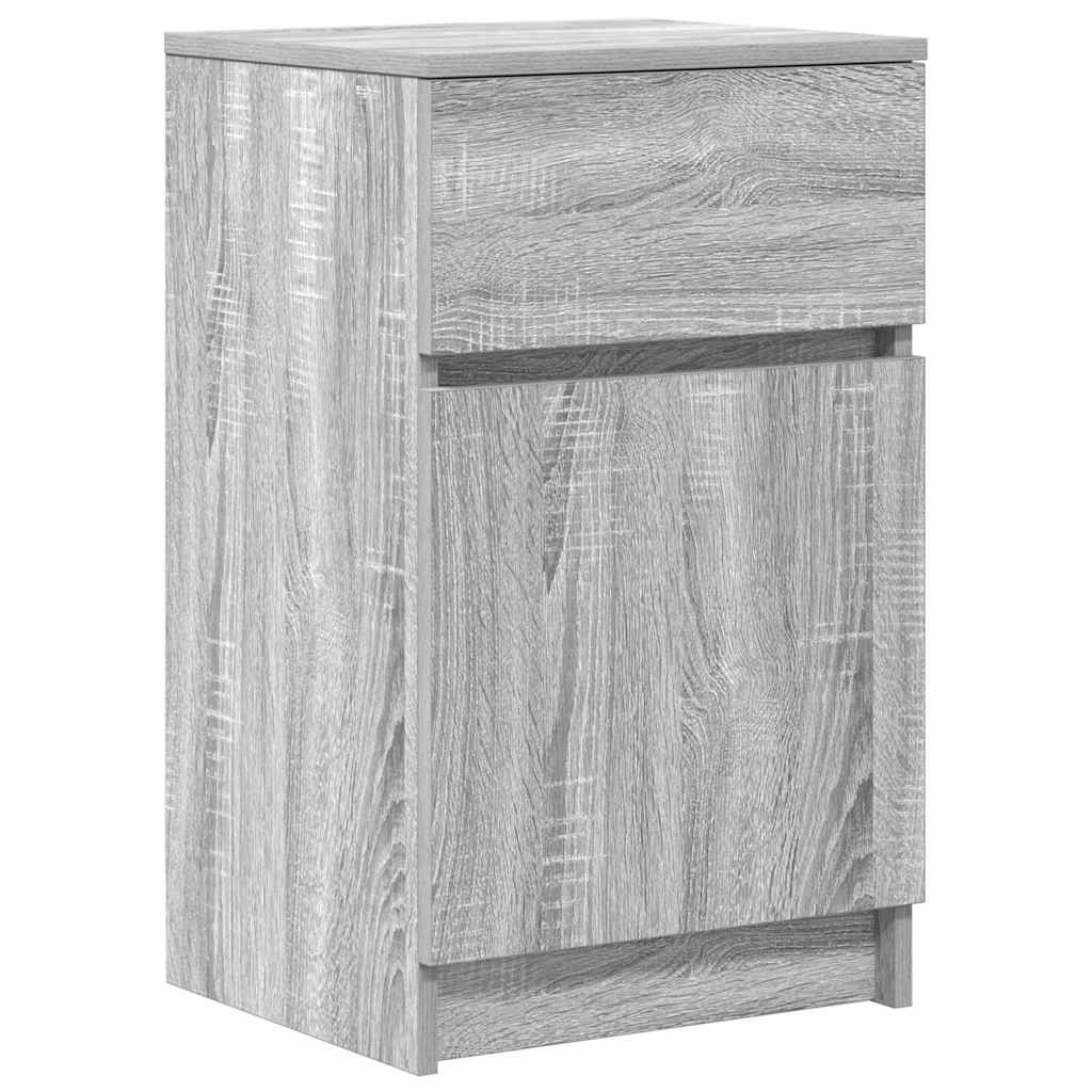 Mesa de cabeceira 2 pcs derivados de madeira cinzento sonoma