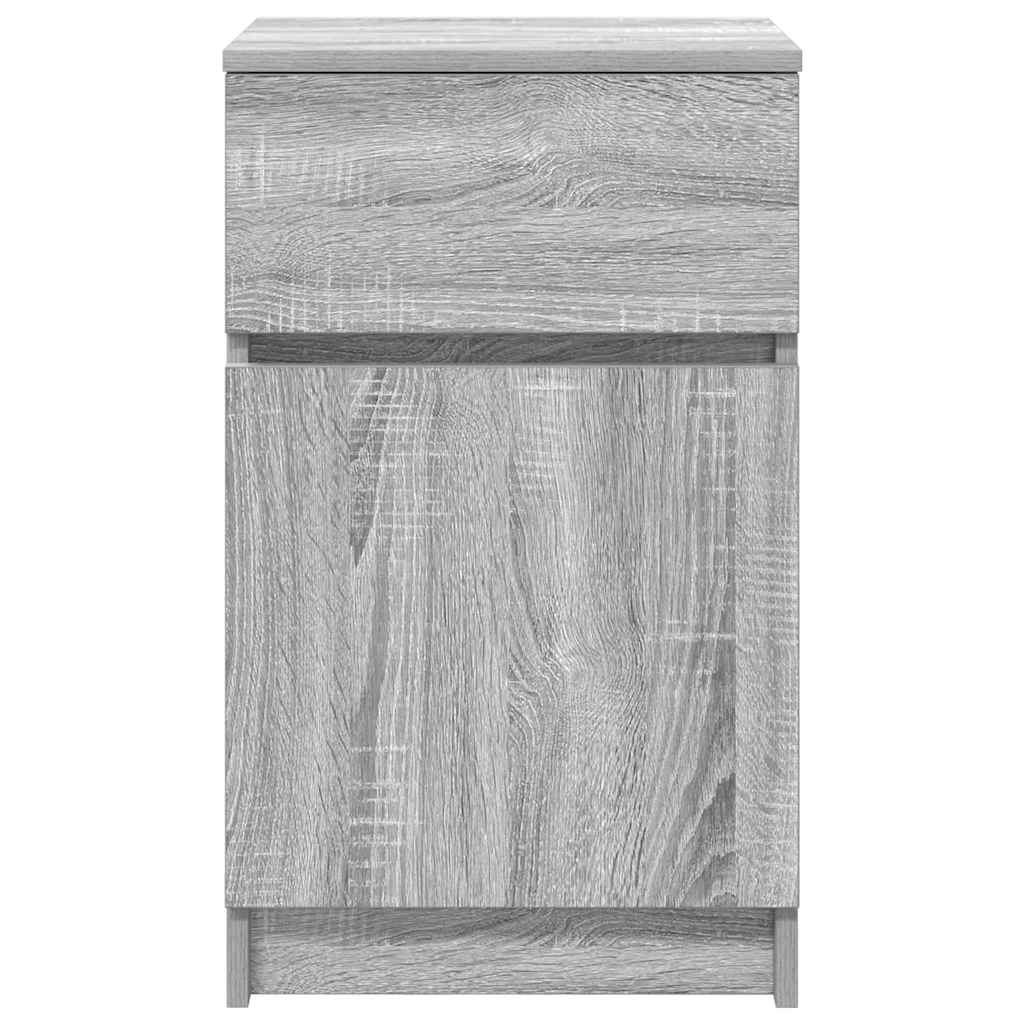 Mesa de cabeceira 2 pcs derivados de madeira cinzento sonoma