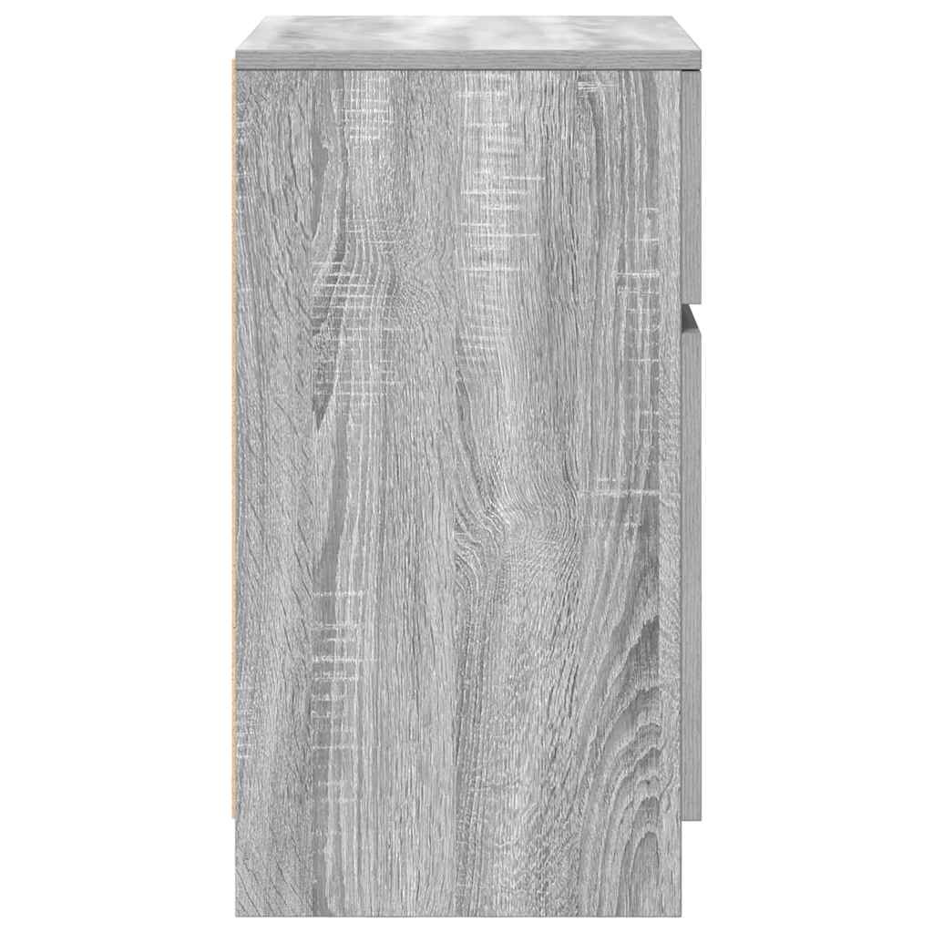 Mesa de cabeceira 2 pcs derivados de madeira cinzento sonoma