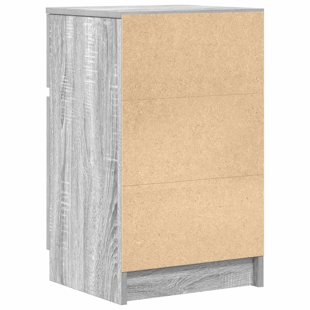 Mesa de cabeceira 2 pcs derivados de madeira cinzento sonoma