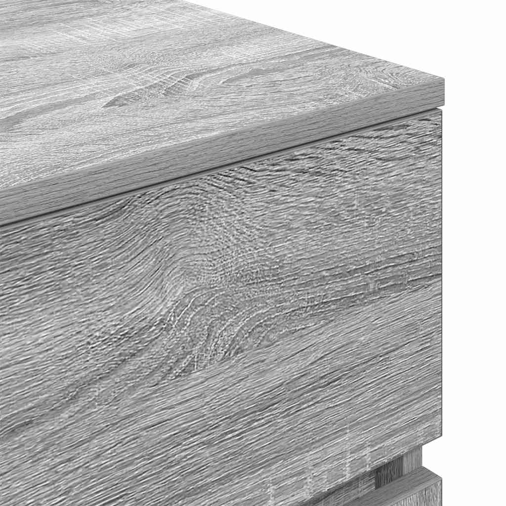 Mesa de cabeceira 2 pcs derivados de madeira cinzento sonoma
