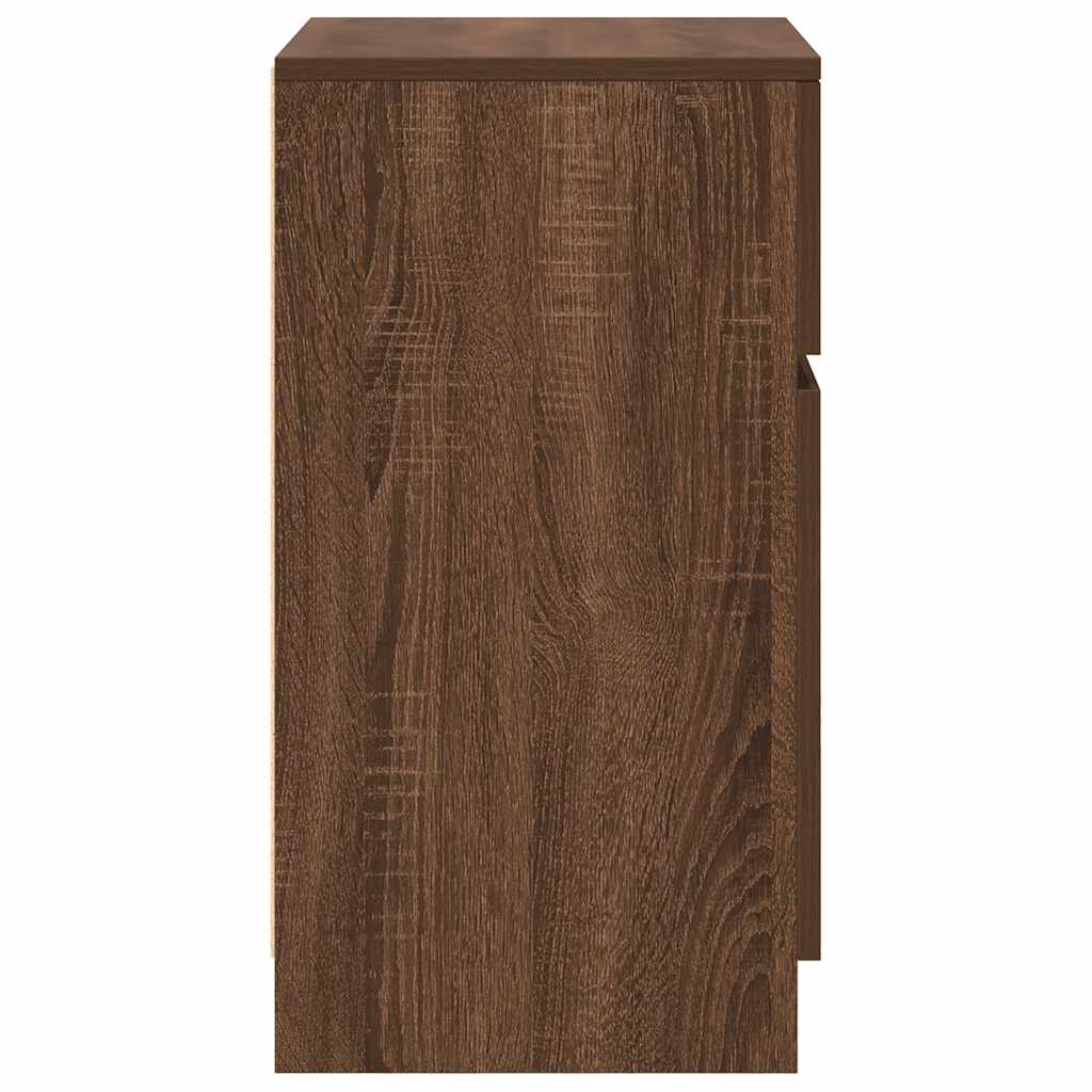 Mesa cabeceira 39x35x65 cm derivados madeira carvalho castanho