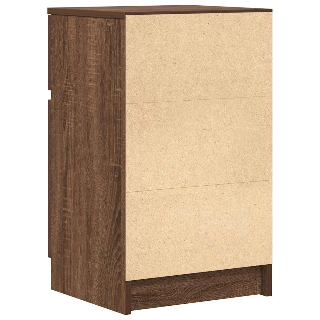 Mesa cabeceira 39x35x65 cm derivados madeira carvalho castanho