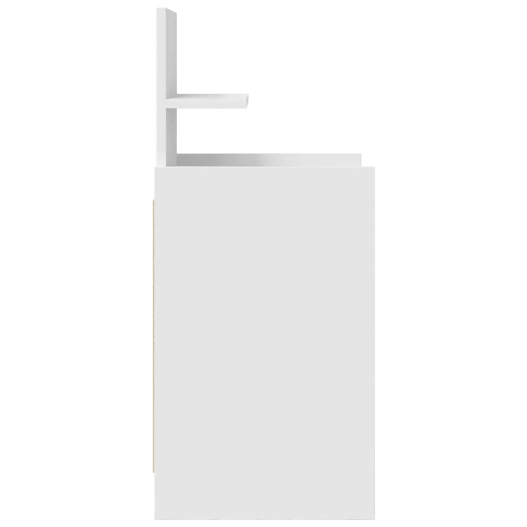 Mesas de cabeceira com 2 gavetas 2 pcs 38x34x80 cm branco