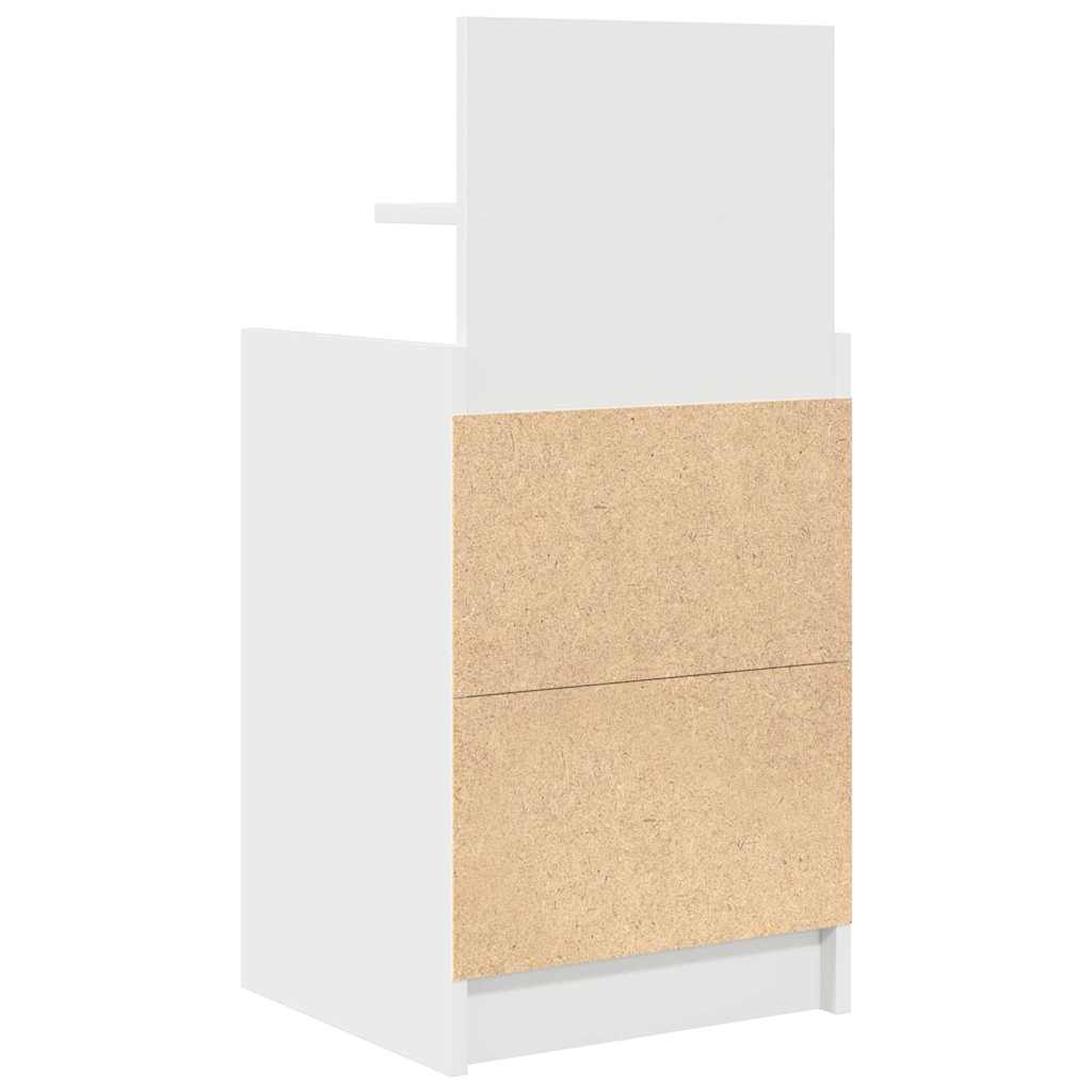 Mesas de cabeceira com 2 gavetas 2 pcs 38x34x80 cm branco