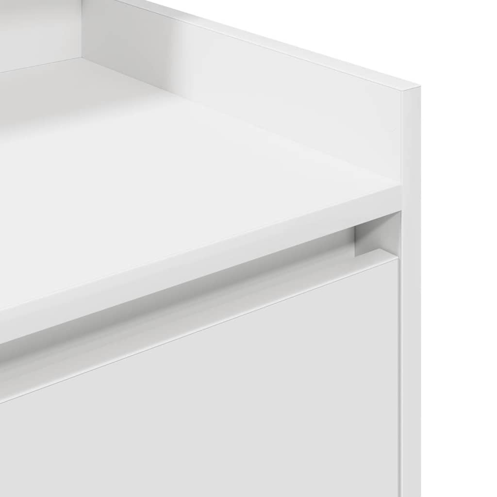 Mesas de cabeceira com 2 gavetas 2 pcs 38x34x80 cm branco