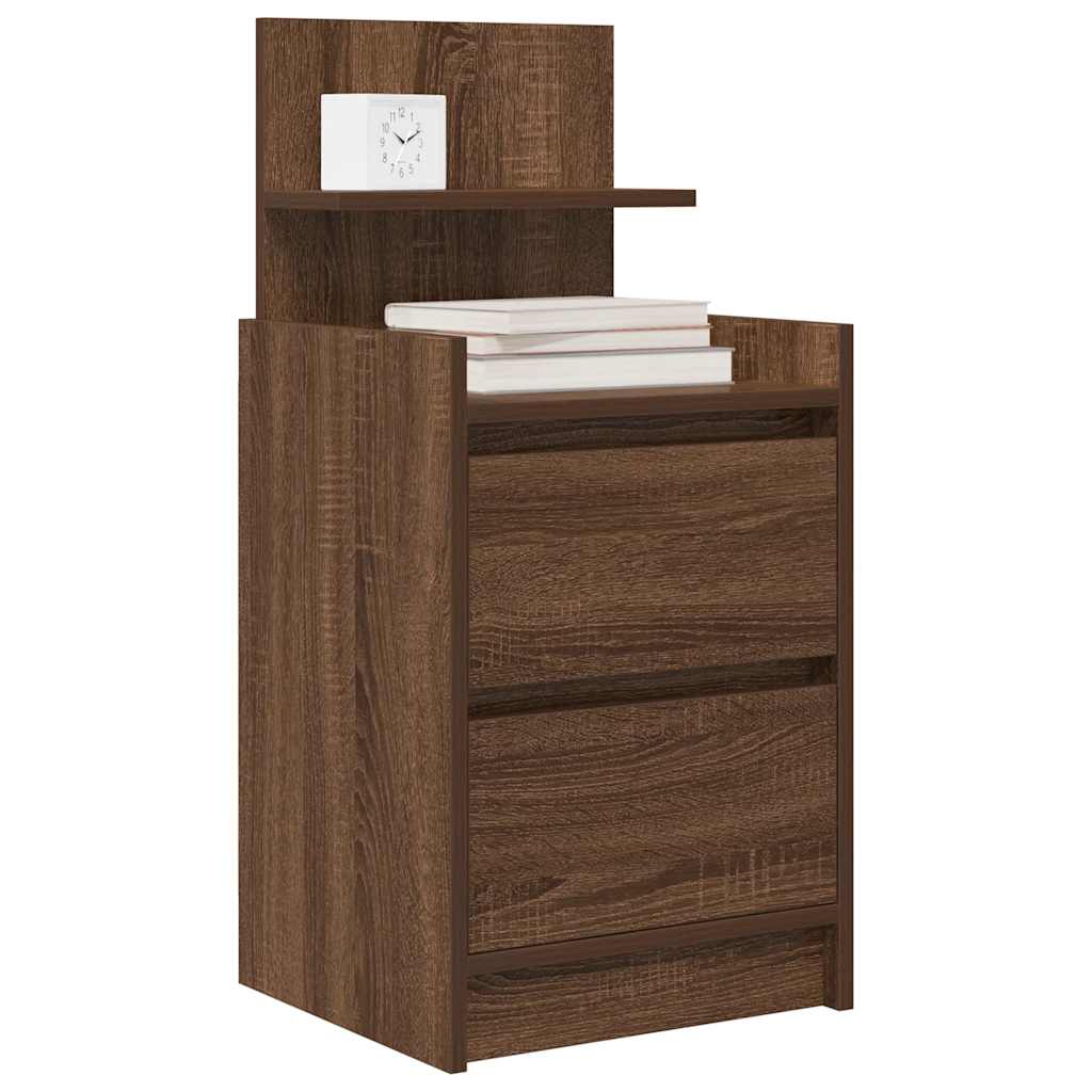 Mesas de cabeceira com 2 gavetas 2 pcs 38x34x80 cm