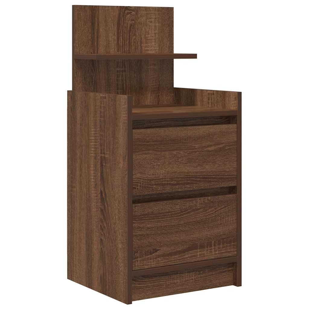 Mesas de cabeceira com 2 gavetas 2 pcs 38x34x80 cm