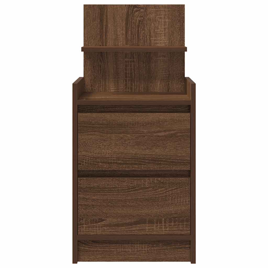 Mesas de cabeceira com 2 gavetas 2 pcs 38x34x80 cm