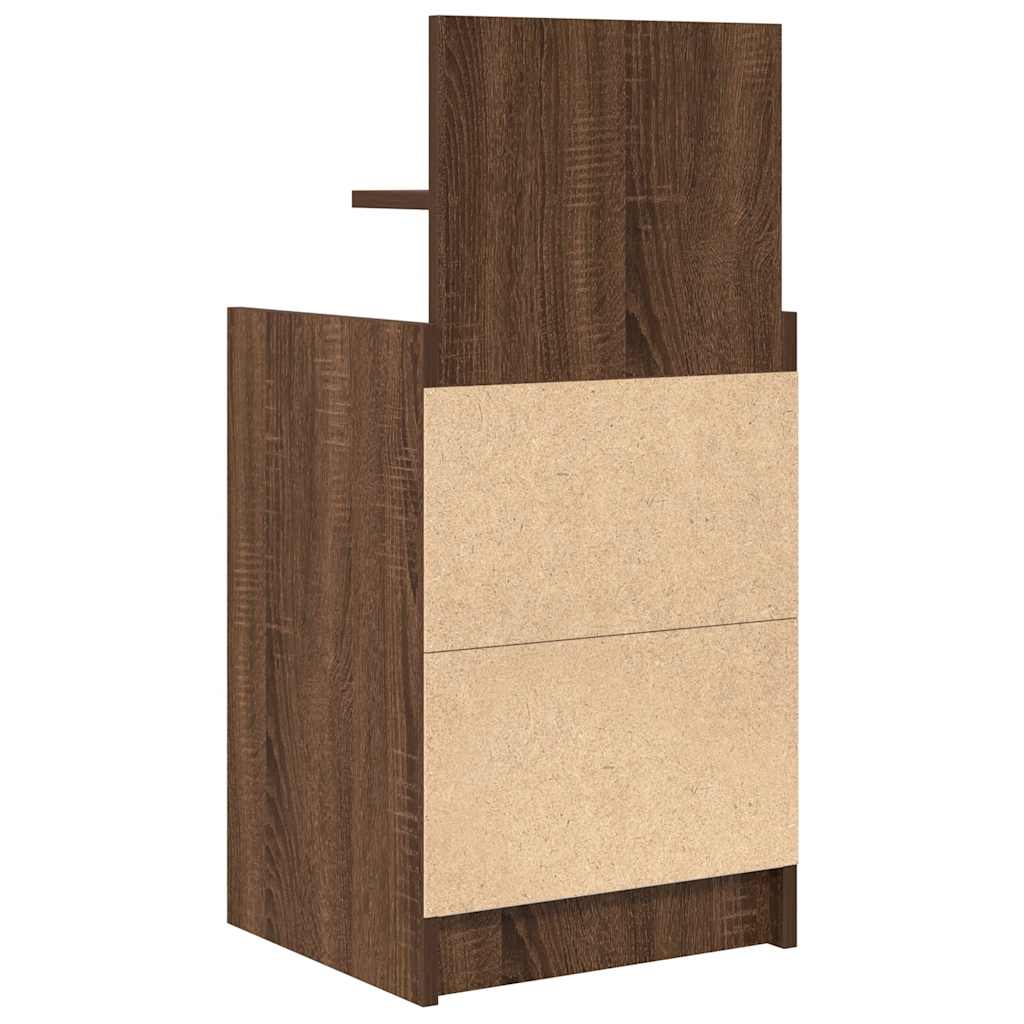 Mesas de cabeceira com 2 gavetas 2 pcs 38x34x80 cm