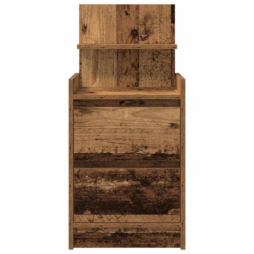 Mesa de cabeceira com 2 gavetas 38x34x80 cm madeira velha