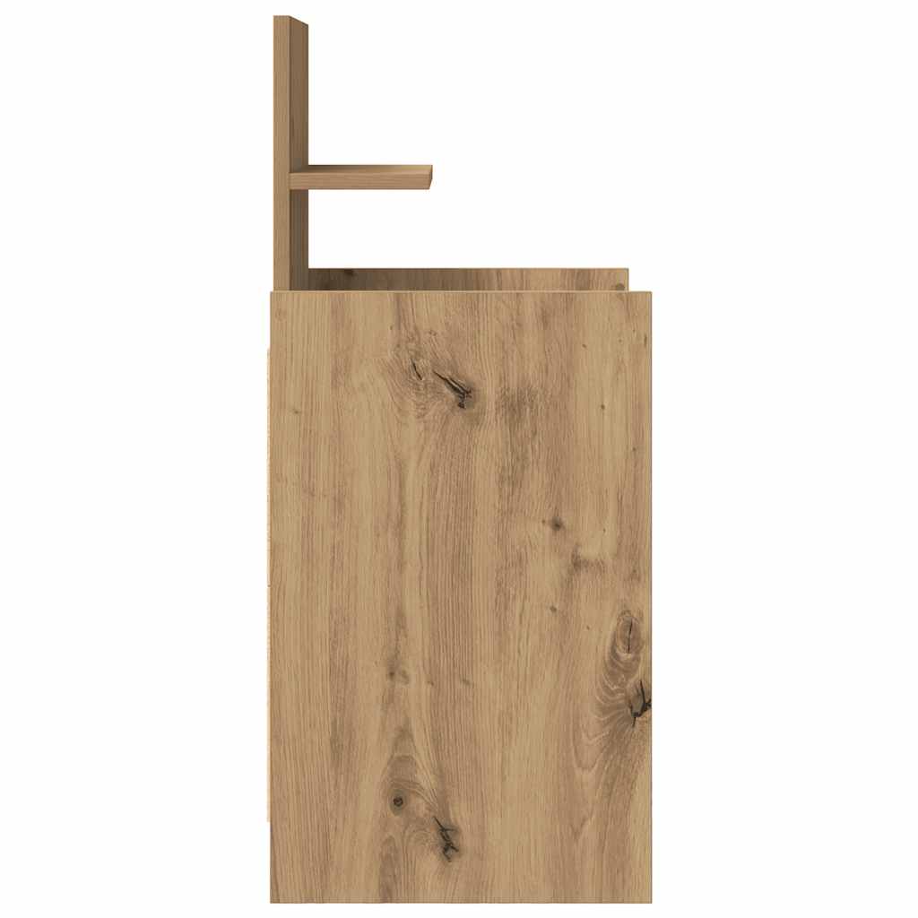 Mesa de cabeceira com 2 gavetas 38x34x80 cm carvalho artesanal