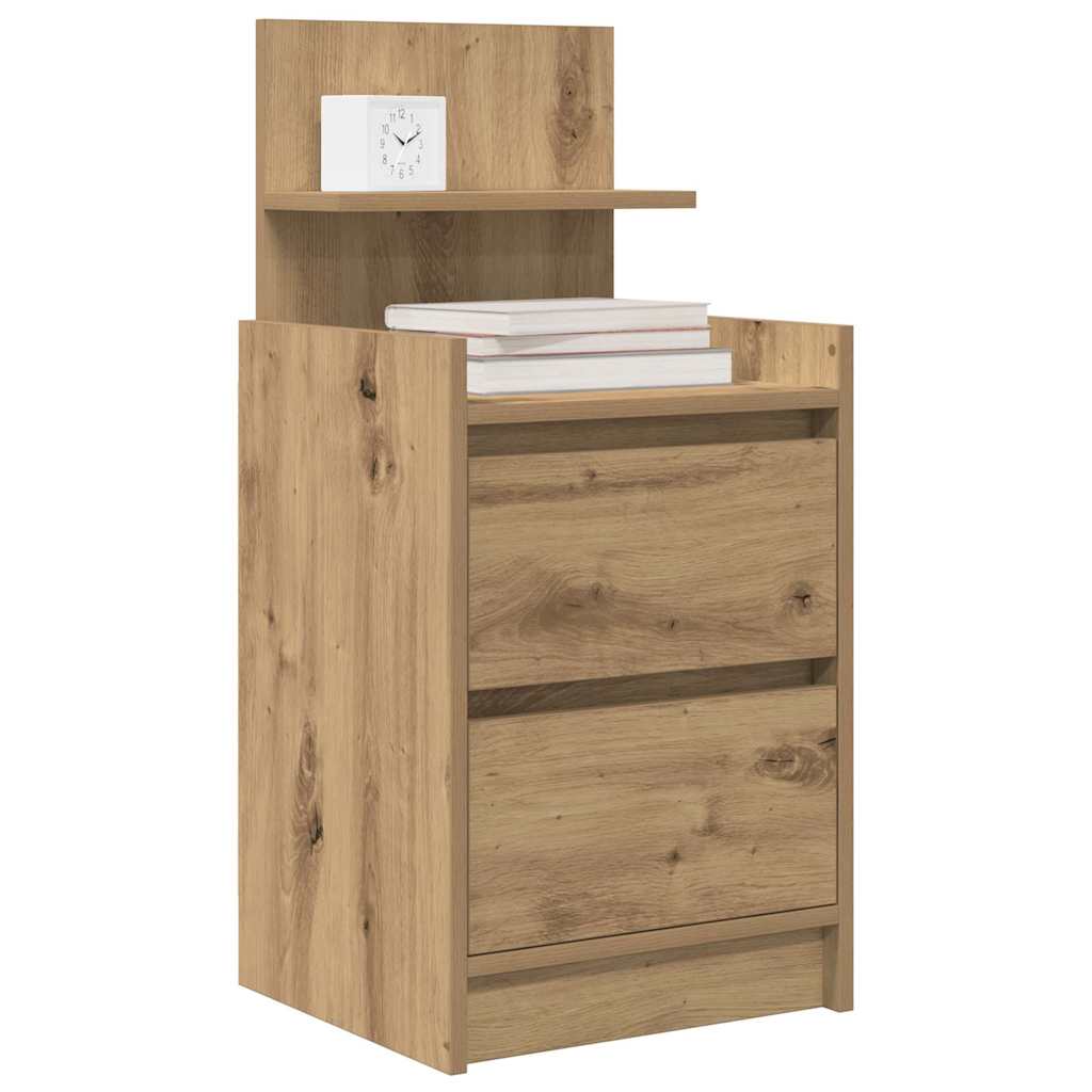 Mesas de cabeceira com 2 gavetas 2 pcs 38x34x80 cm
