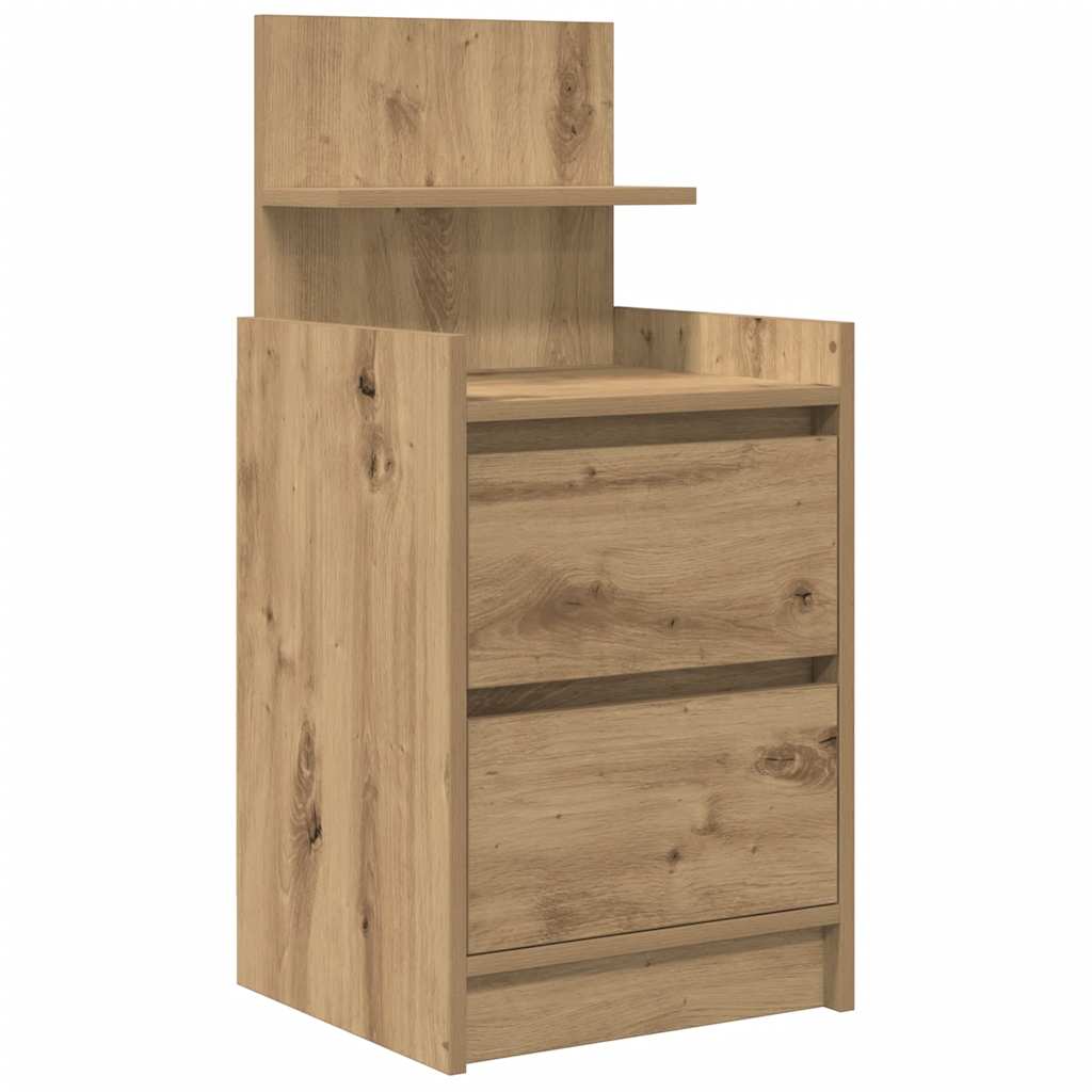 Mesas de cabeceira com 2 gavetas 2 pcs 38x34x80 cm
