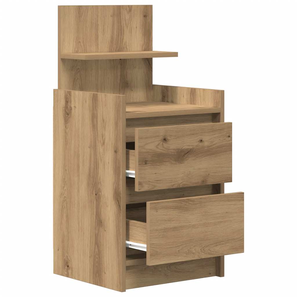 Mesas de cabeceira com 2 gavetas 2 pcs 38x34x80 cm