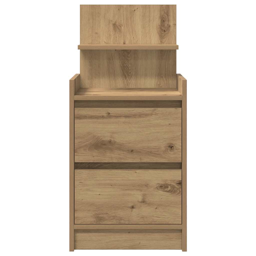 Mesas de cabeceira com 2 gavetas 2 pcs 38x34x80 cm