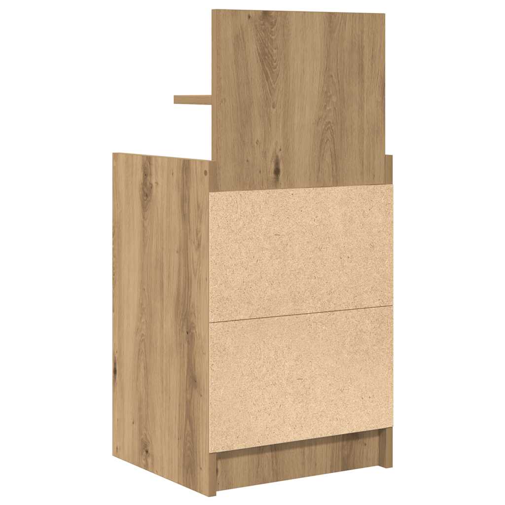 Mesas de cabeceira com 2 gavetas 2 pcs 38x34x80 cm