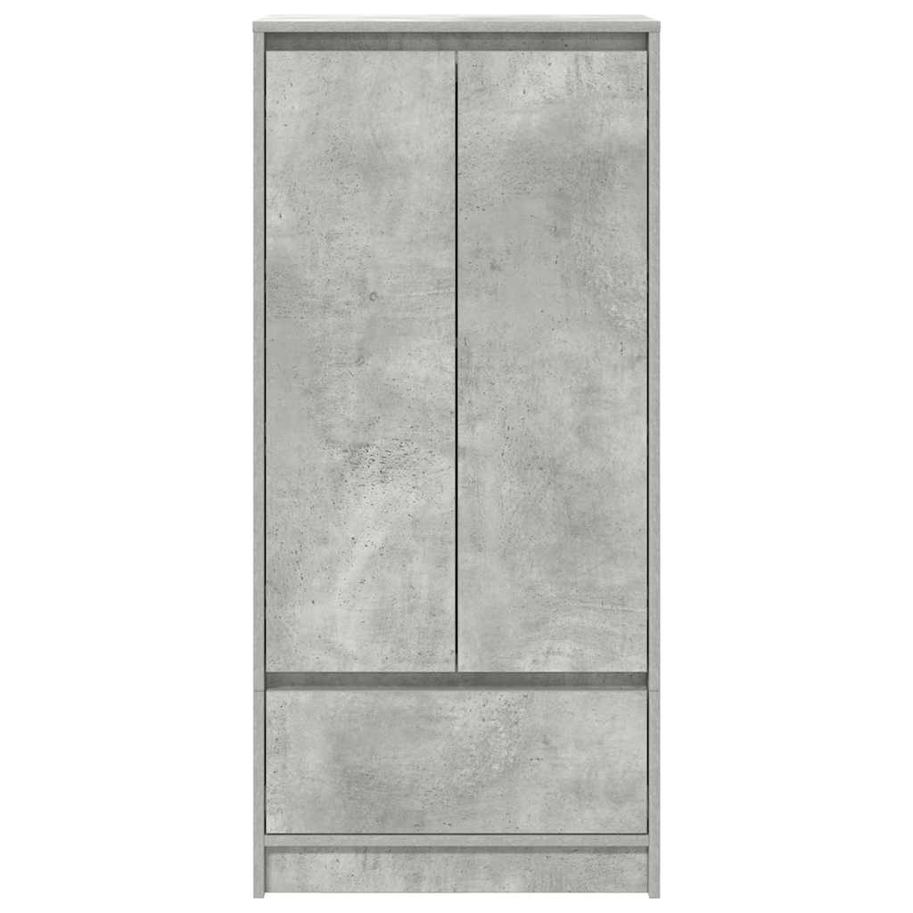Armário com gaveta 55,5x34x119,5 cm cinzento cimento