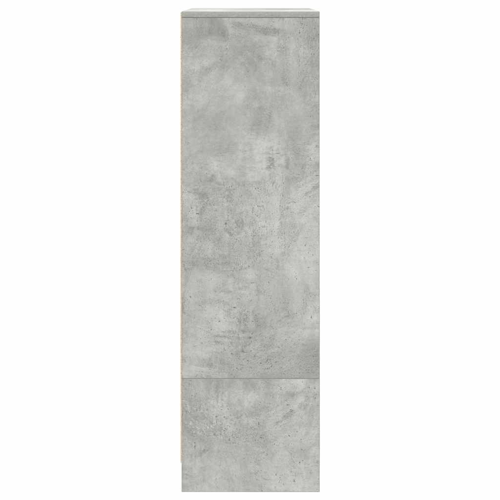 Armário com gaveta 55,5x34x119,5 cm cinzento cimento