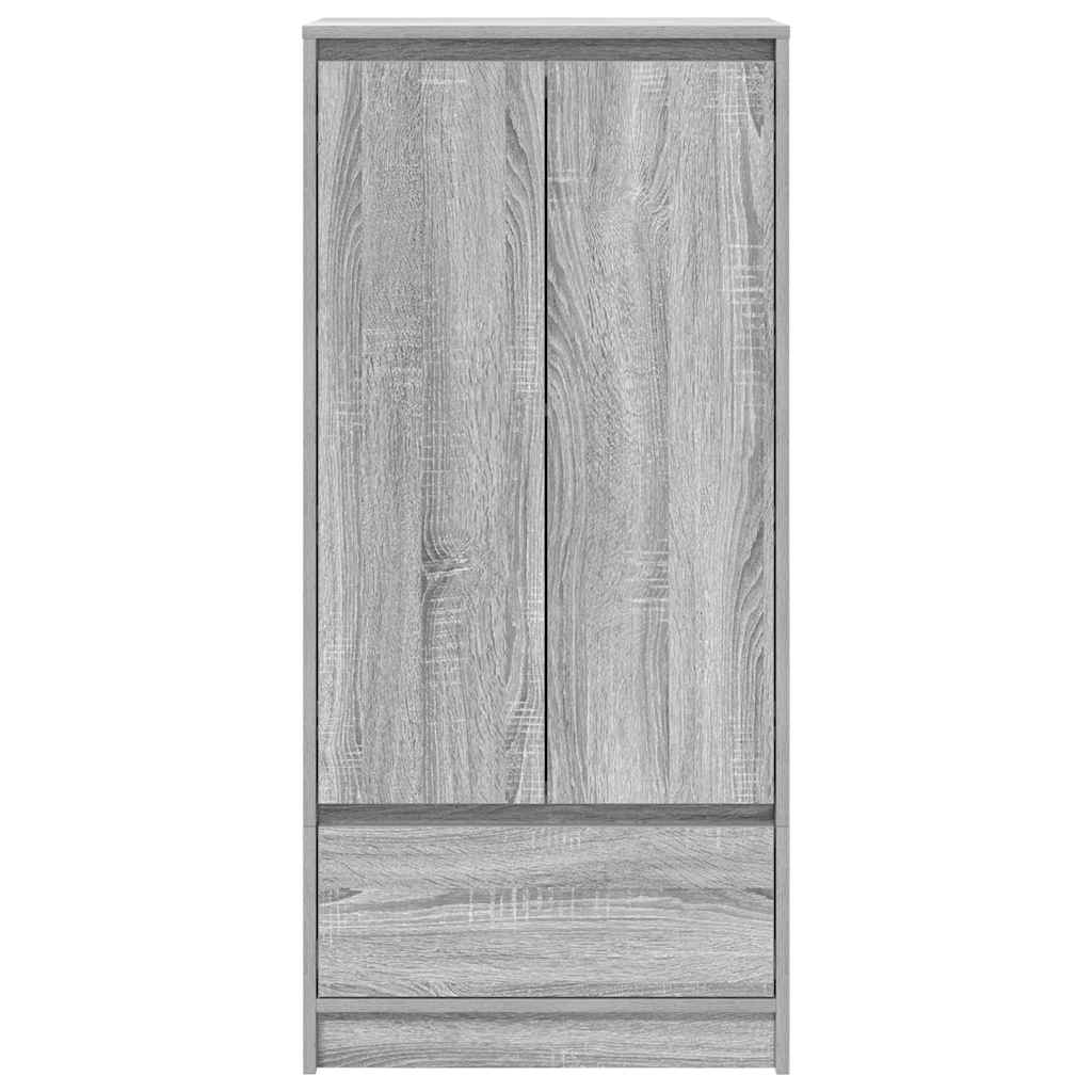 Armário com gaveta 55,5x34x119,5 cm cinzento sonoma