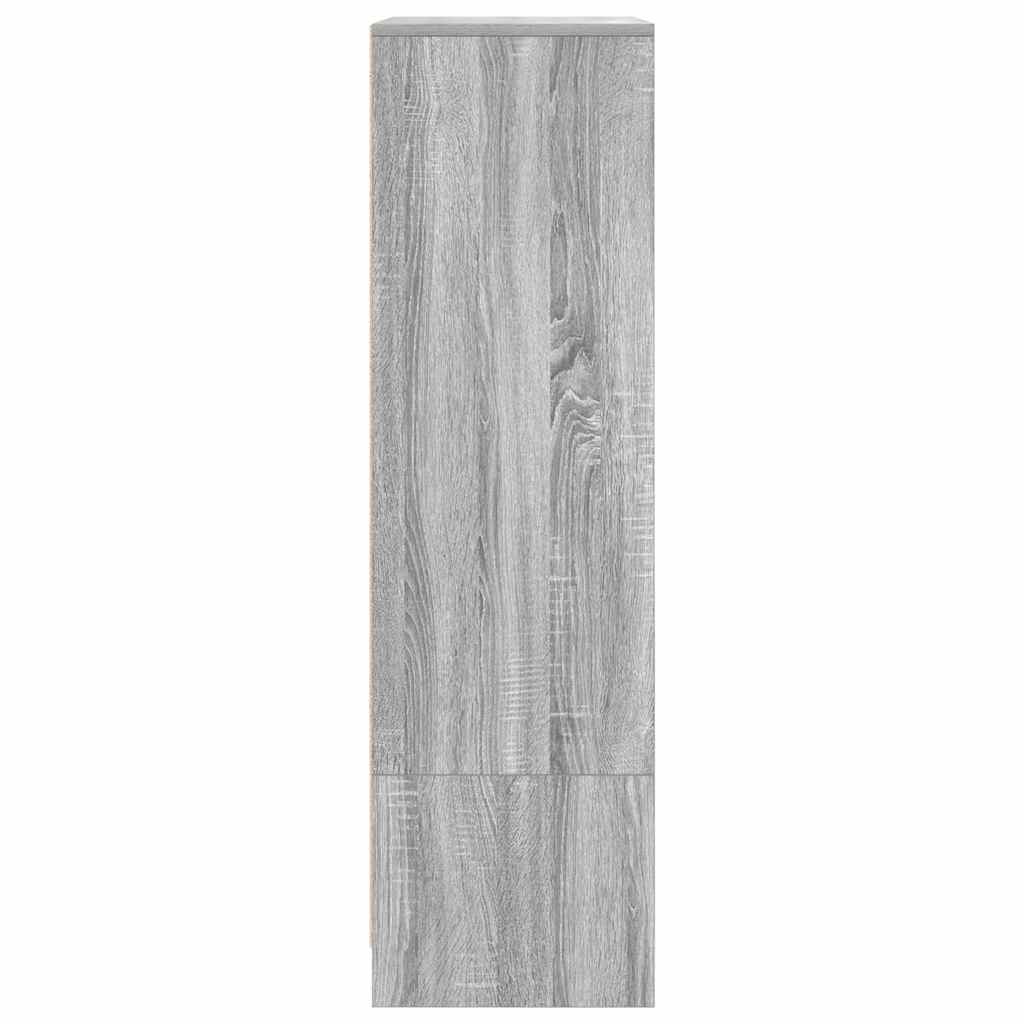 Armário com gaveta 55,5x34x119,5 cm cinzento sonoma
