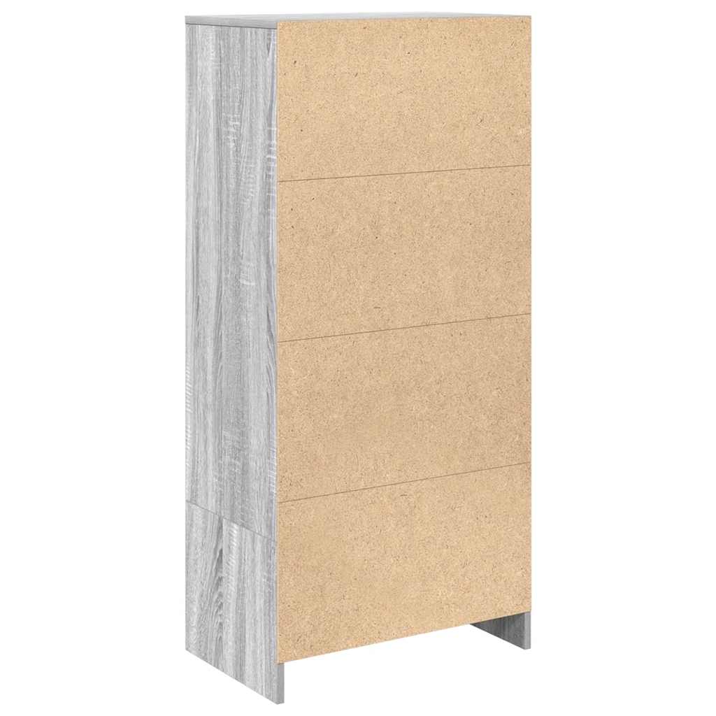 Armário com gaveta 55,5x34x119,5 cm cinzento sonoma