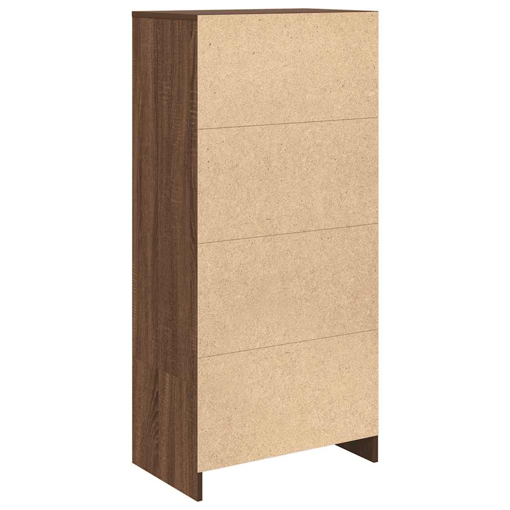 Armário com gaveta 55,5x34x119,5 cm carvalho castanho