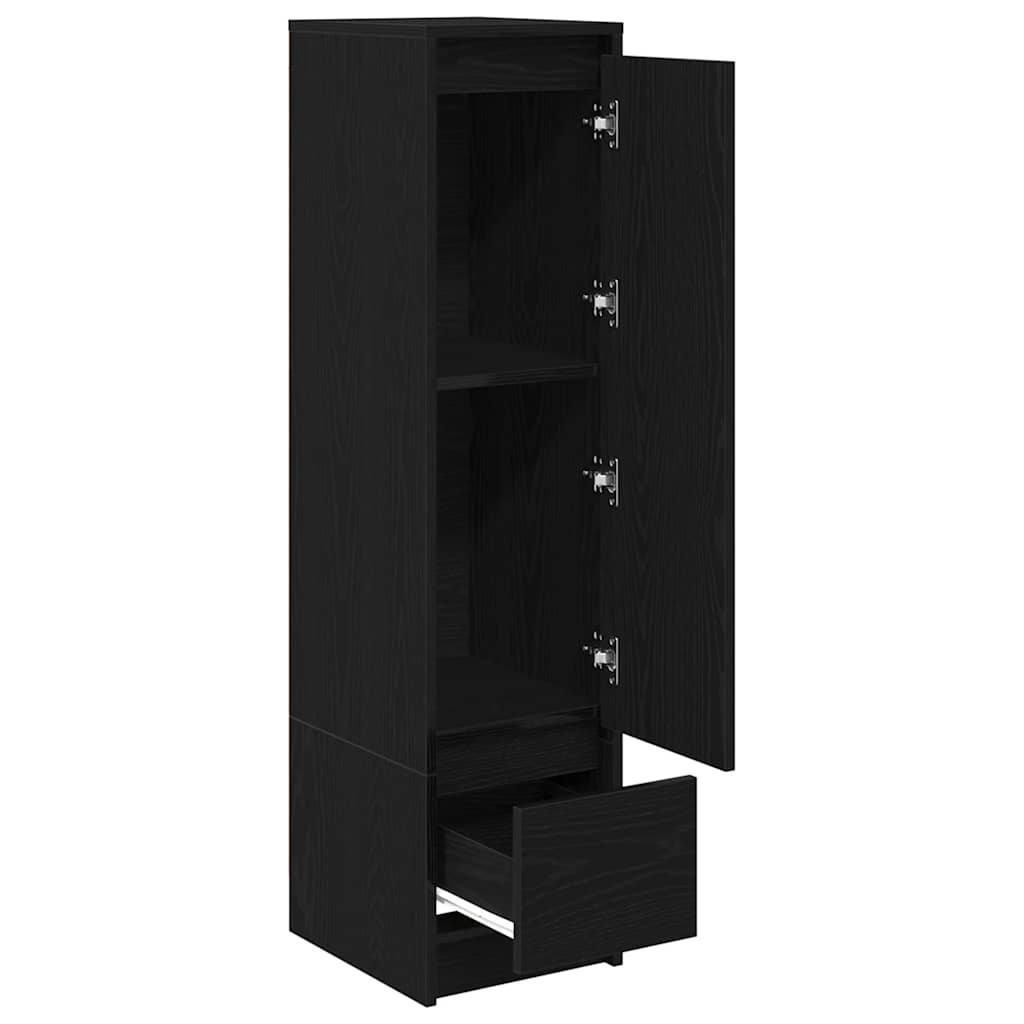 Aparador alto 29,5x34x119,5cm deriv. madeira carvalho preto