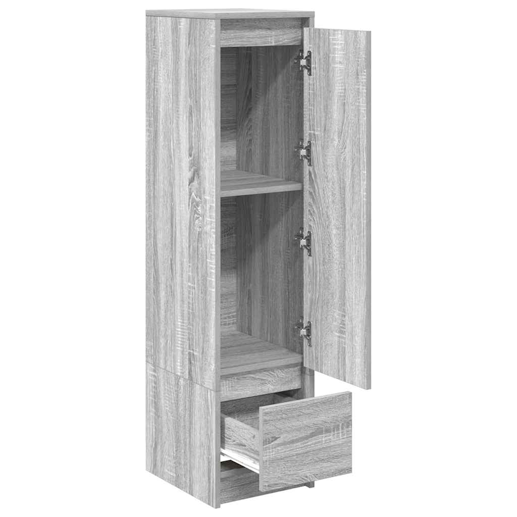 Aparador alto 29,5x34x119,5cm derivados de madeira sonoma cinza