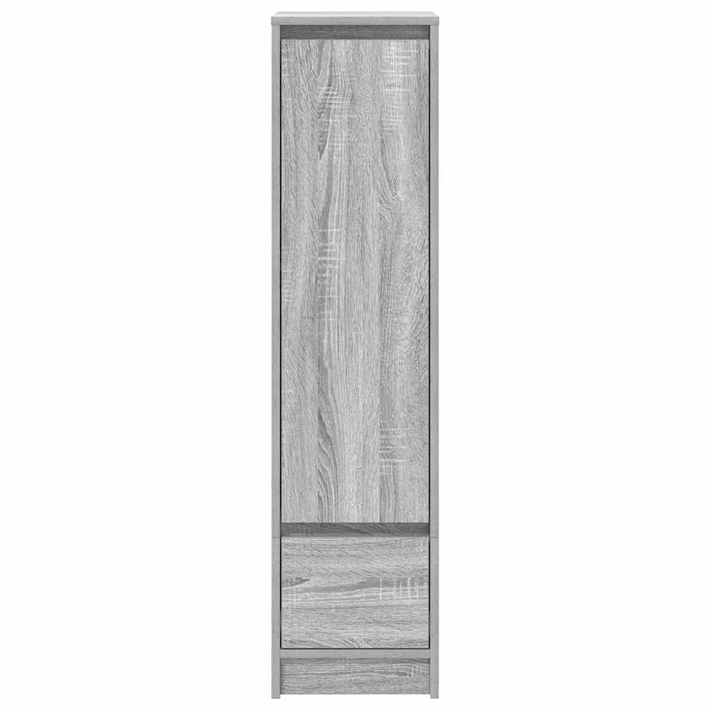 Aparador alto 29,5x34x119,5cm derivados de madeira sonoma cinza
