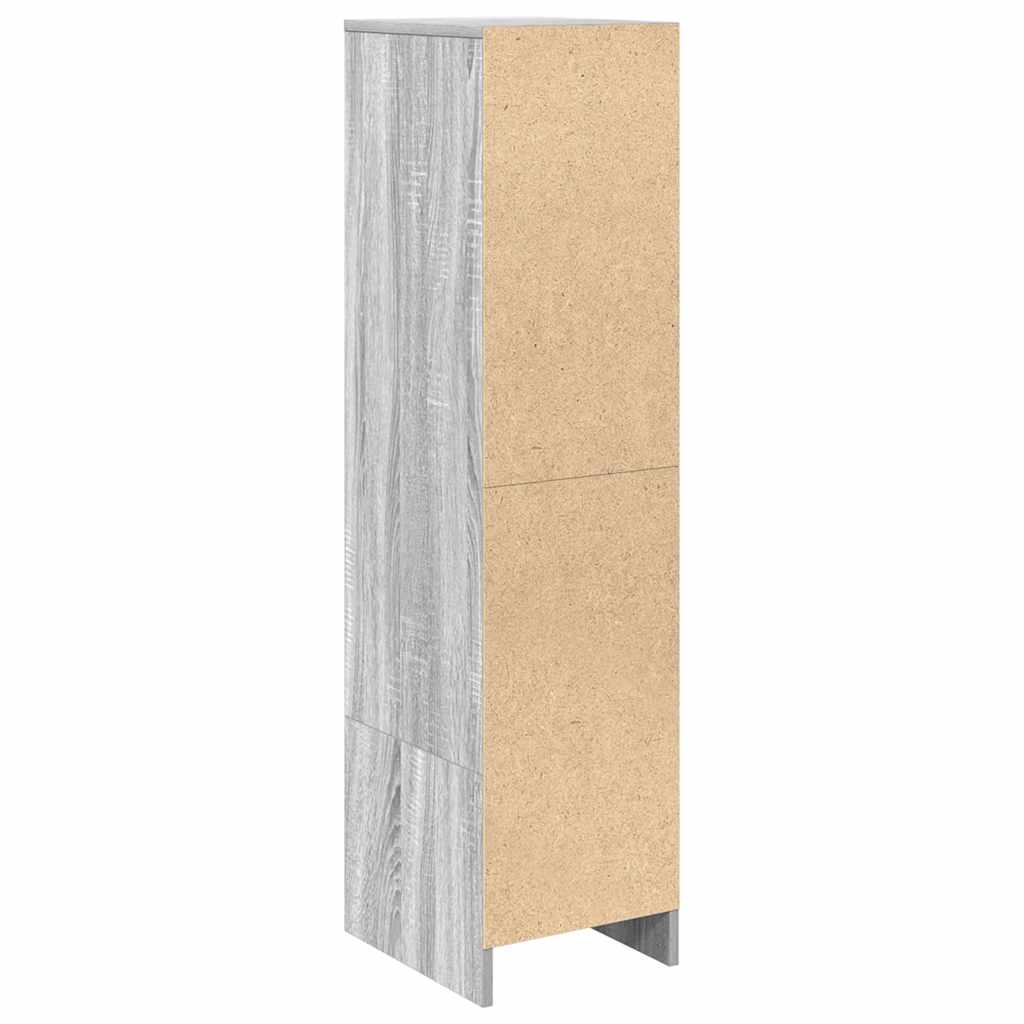 Aparador alto 29,5x34x119,5cm derivados de madeira sonoma cinza