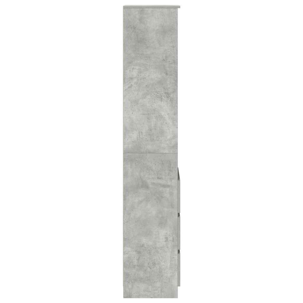 Aparador alto 37,5x35x180 cm derivados madeira cinzento-cimento