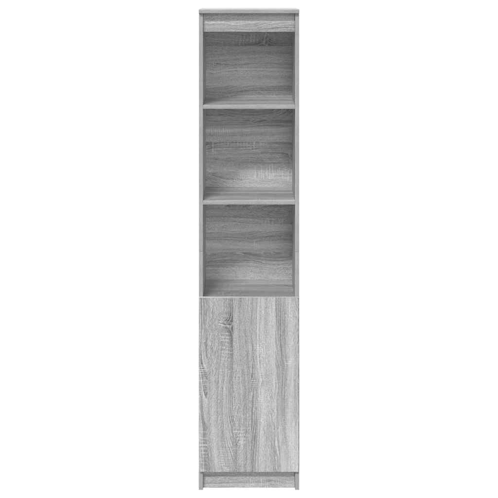 Aparador alto 37,5x35x180 cm derivados madeira sonoma cinzento