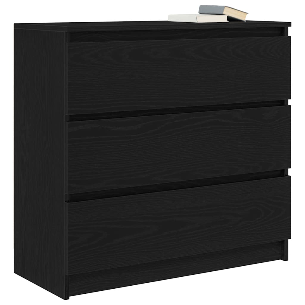 Aparador 80x35x76 cm derivados de madeira carvalho preto