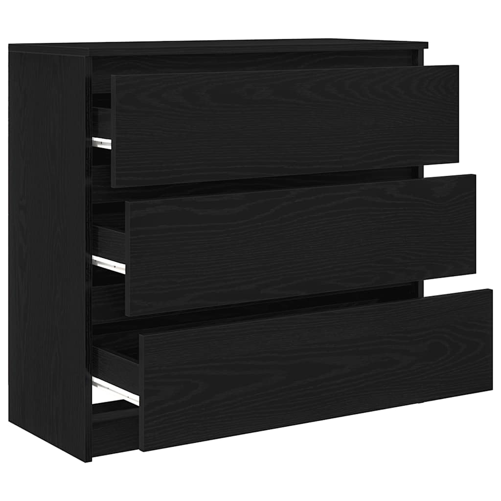 Aparador 80x35x76 cm derivados de madeira carvalho preto