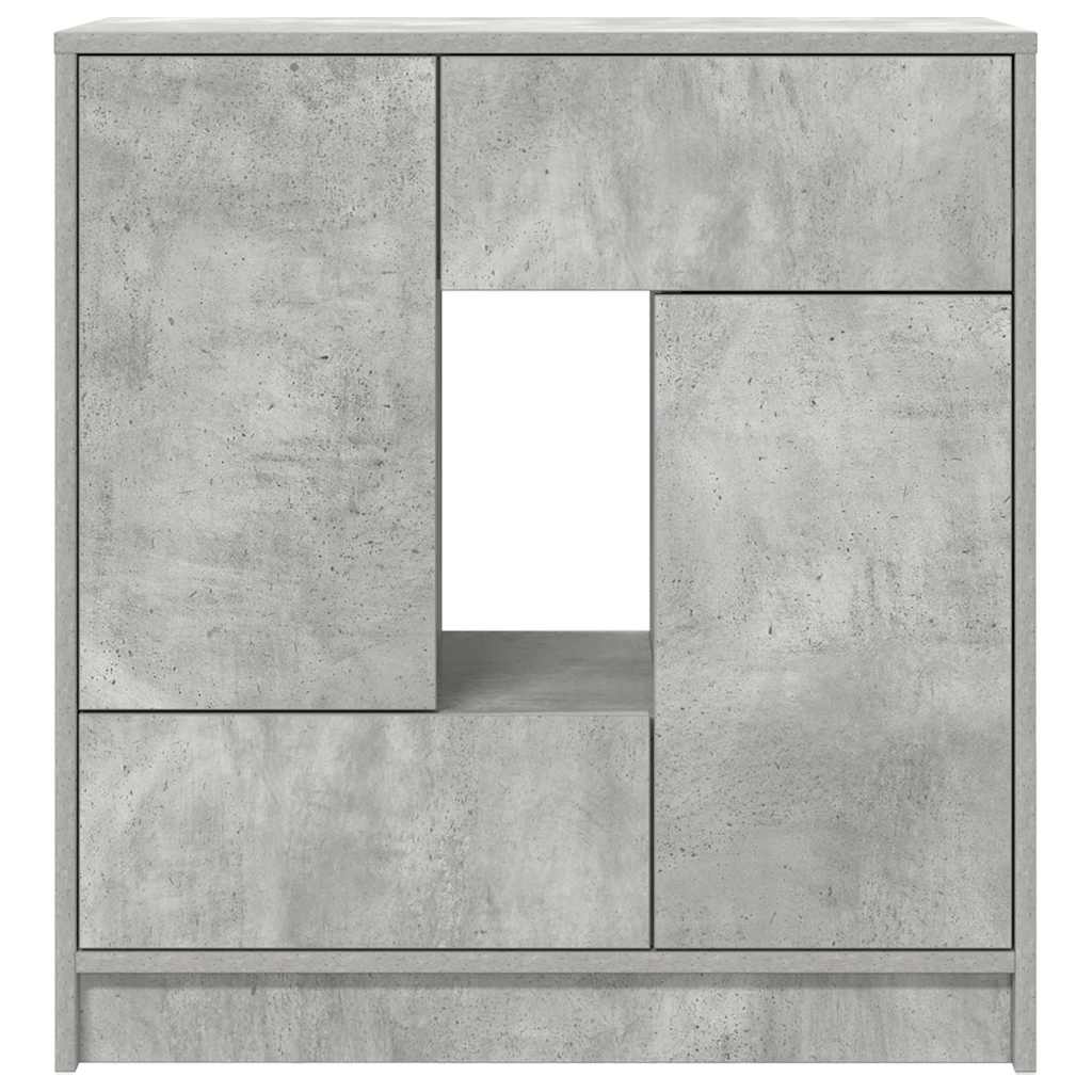 Aparador com gavetas e portas 70,5x34x74,5 cm cinza cimento