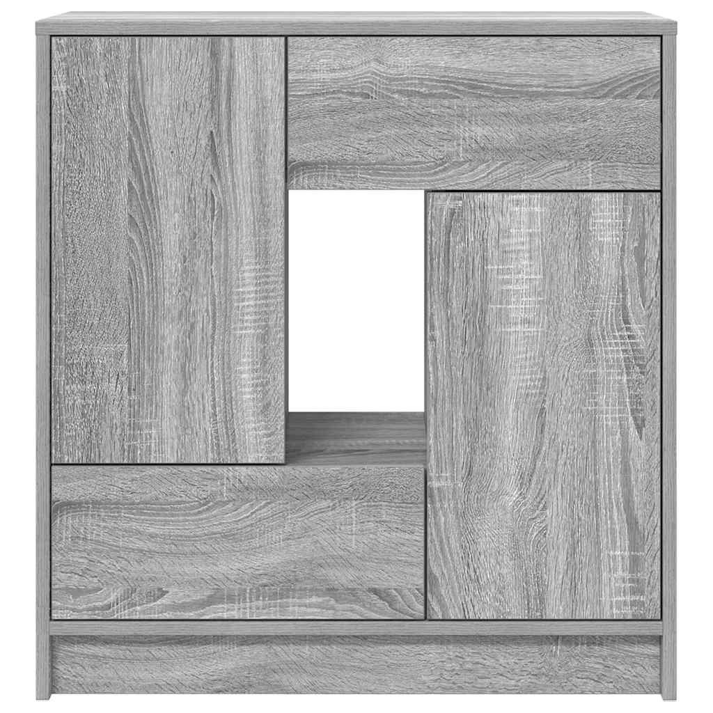 Aparador c/ gavetas e portas 70,5x34x74,5 cm sonoma cinzento