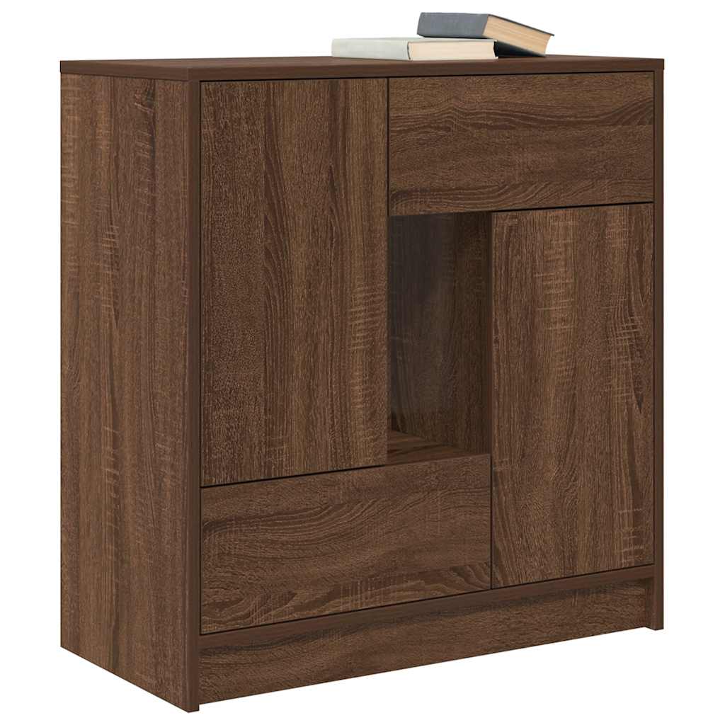 Aparador c/ gavetas e portas 70,5x34x74,5 cm carvalho castanho
