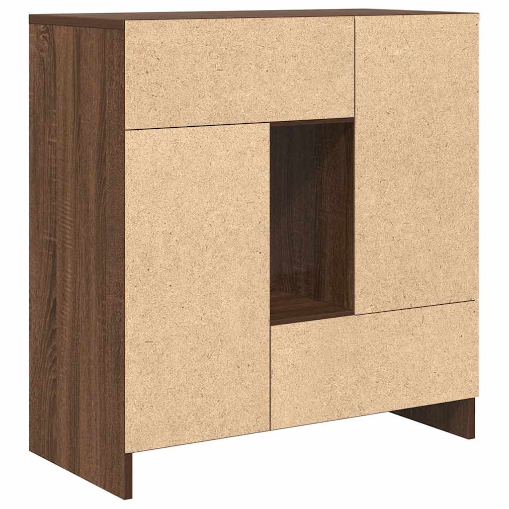 Aparador c/ gavetas e portas 70,5x34x74,5 cm carvalho castanho