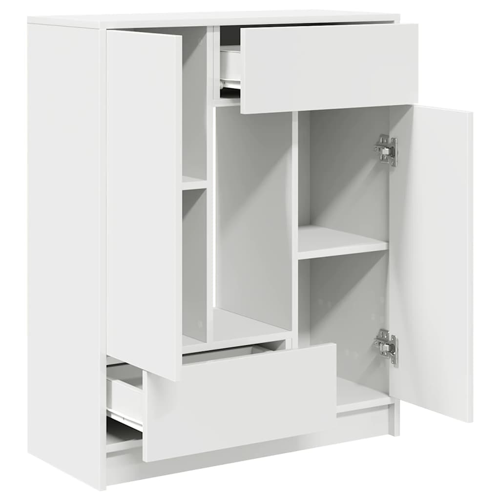 Aparador c/ gavetas e portas 73x31x90 cm branco