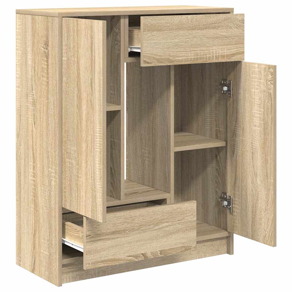 Aparador com gavetas e portas 73x31x90 cm carvalho sonoma