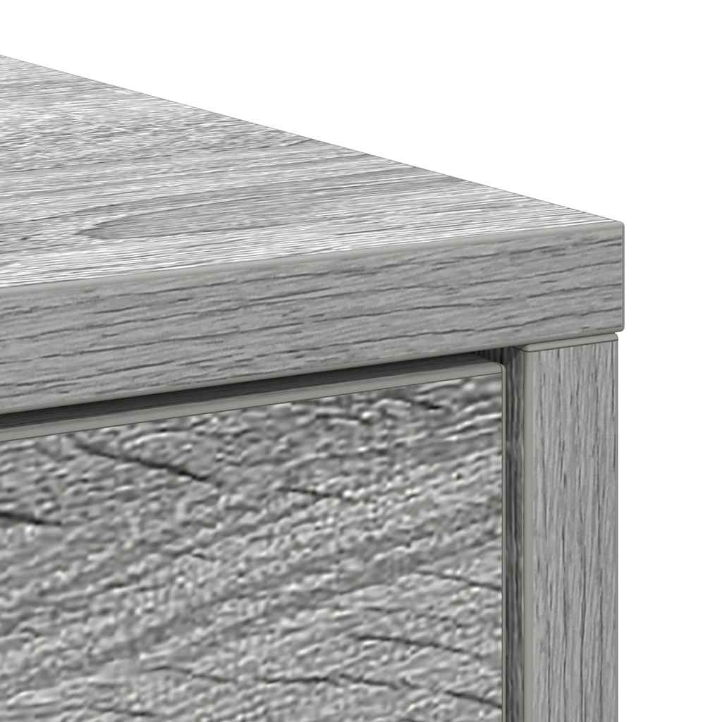 Aparador c/ gavetas e portas 73x31x90 cm sonoma cinzento