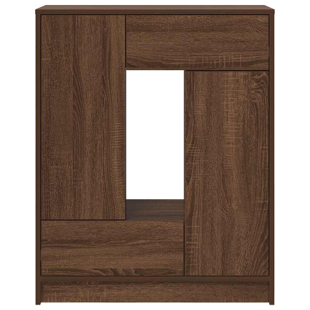 Aparador c/ gavetas e portas 73x31x90 cm carvalho castanho