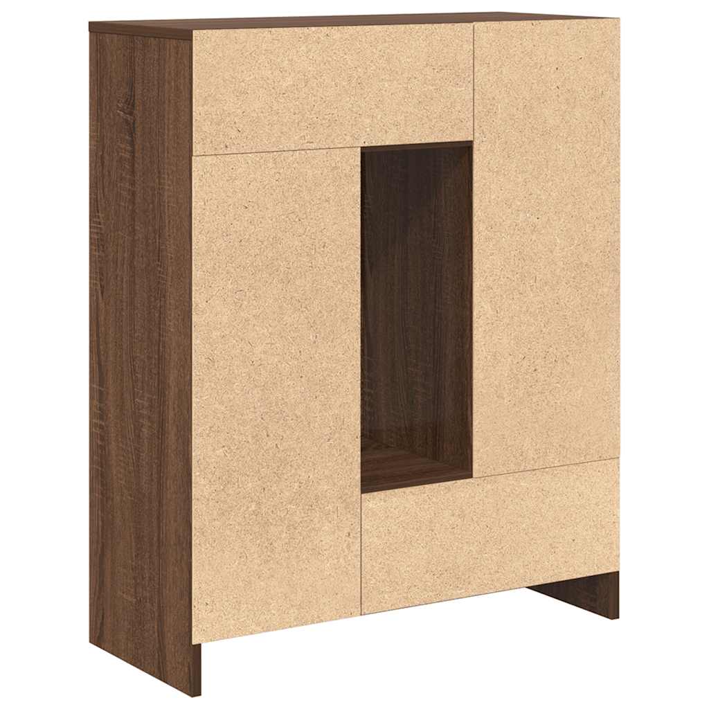 Aparador c/ gavetas e portas 73x31x90 cm carvalho castanho
